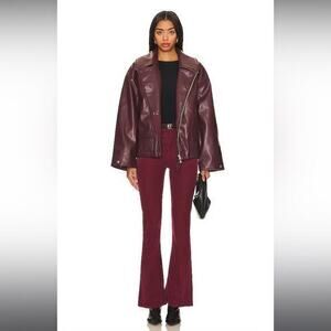 New ▶️ 7 for All Mankind ◀️ Ultra High Rise Skinny Boot Burgundy Size 24